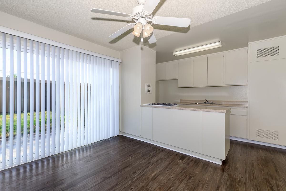 Dining room with sliding glass doors