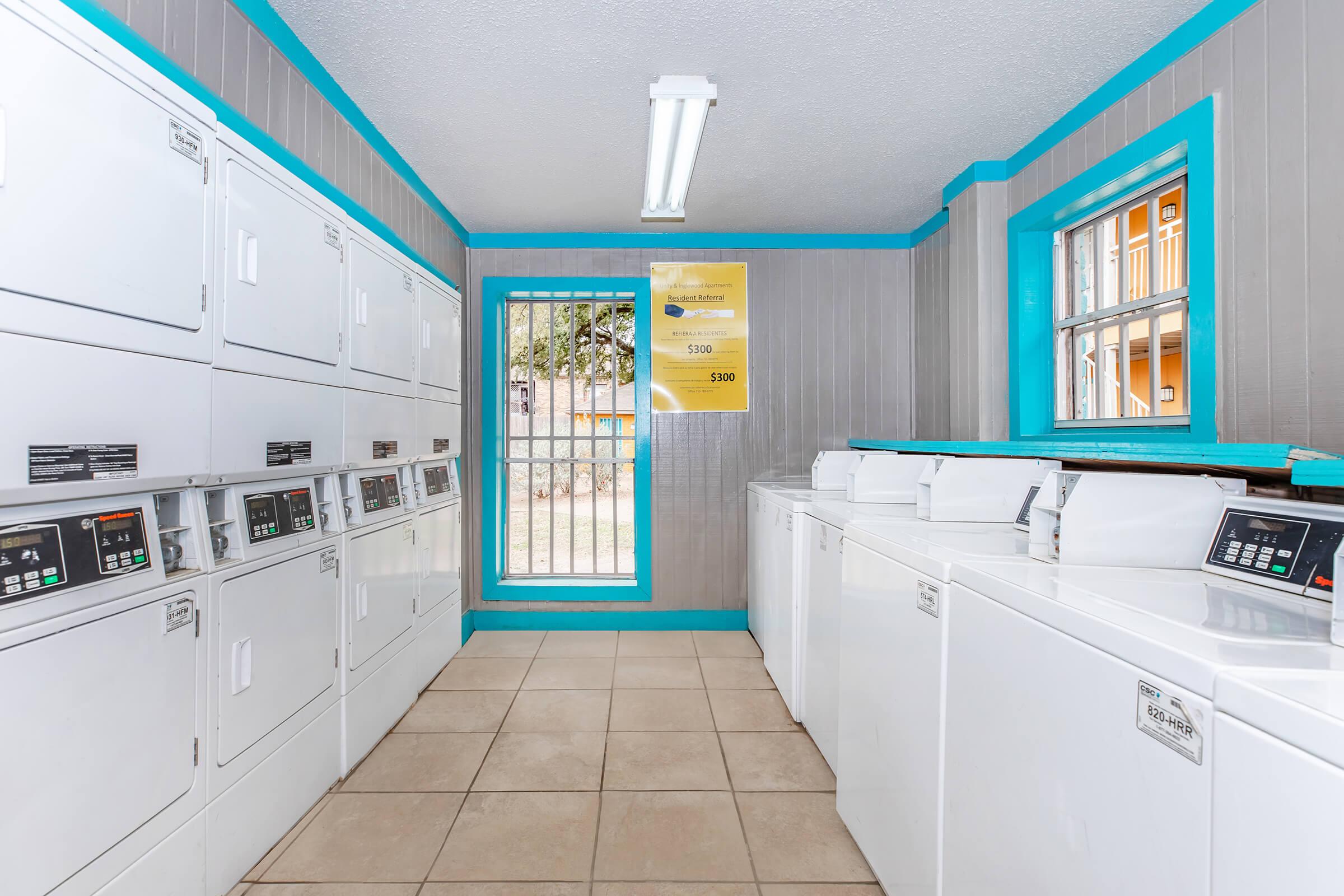 a kitchen with a blue background