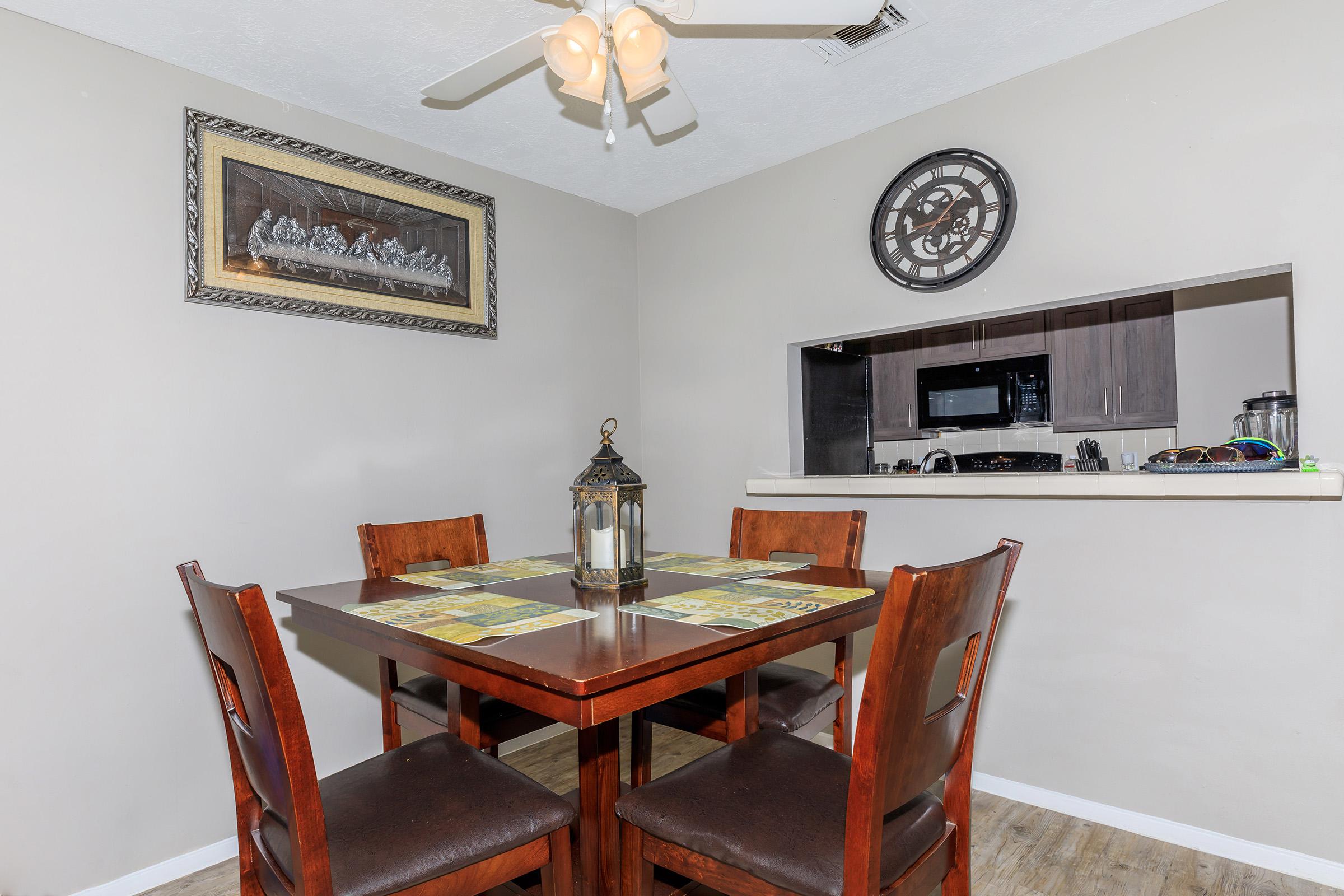 a dining room table