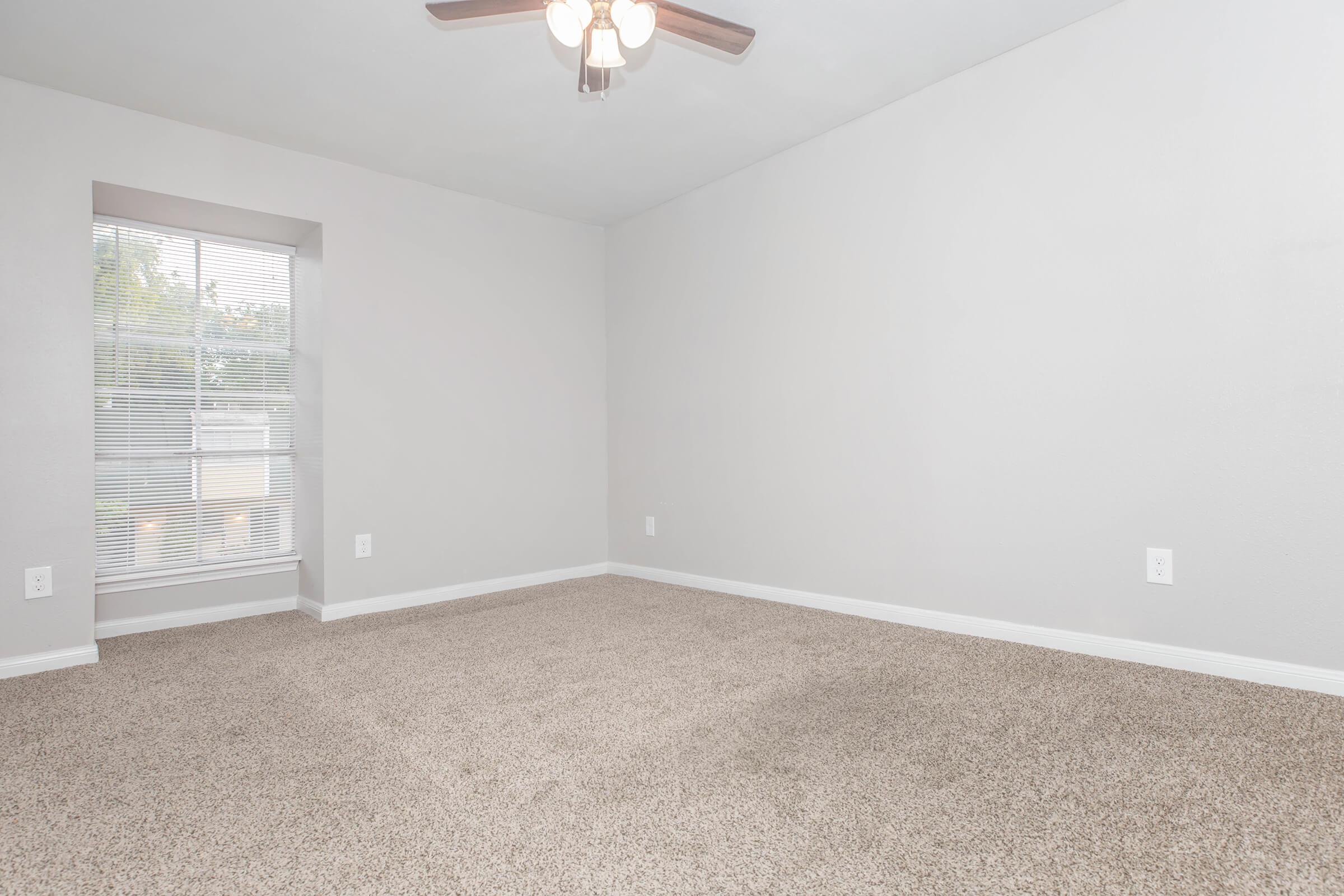 a room with white walls