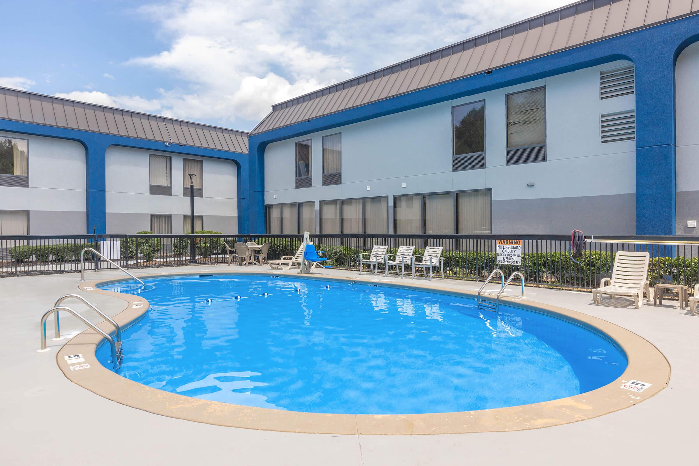 a person in a swimming pool