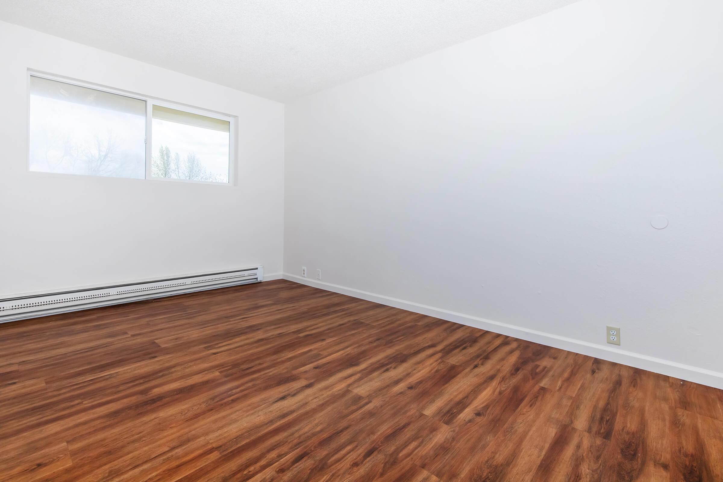 a room with a wood floor