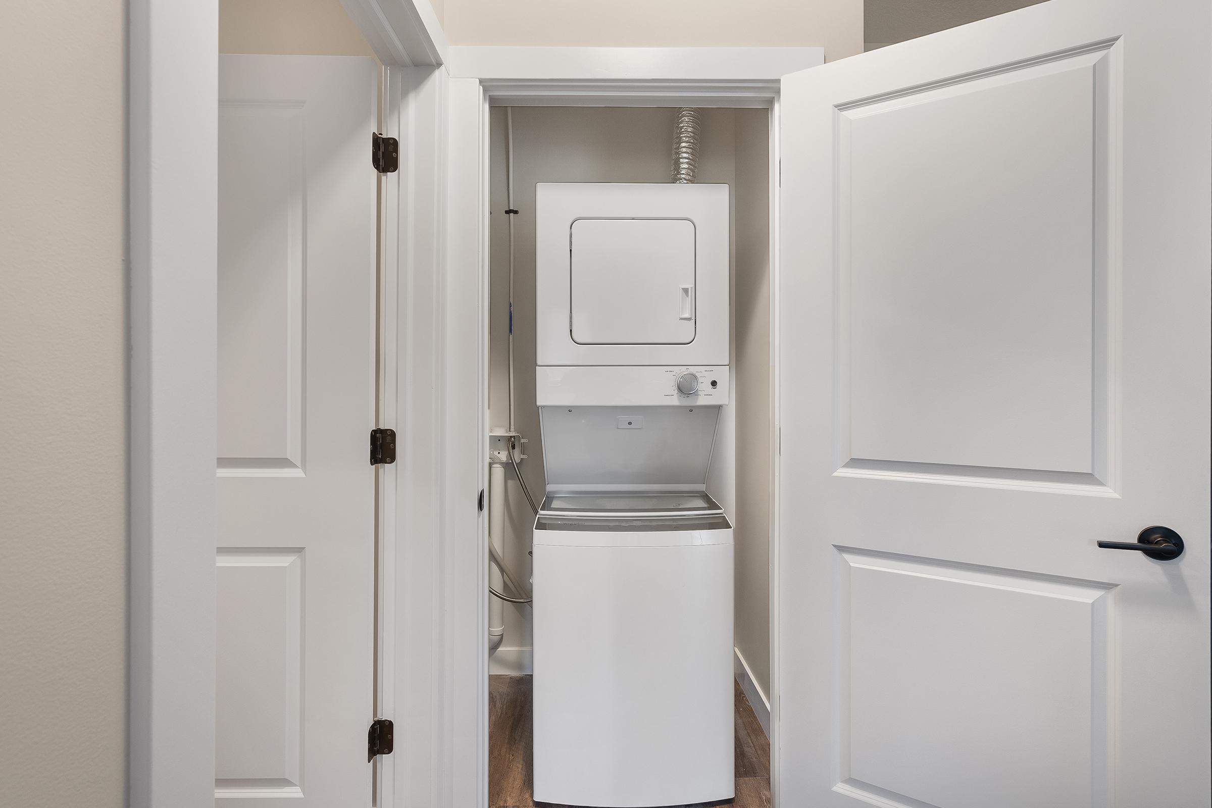 a refrigerator with the door open