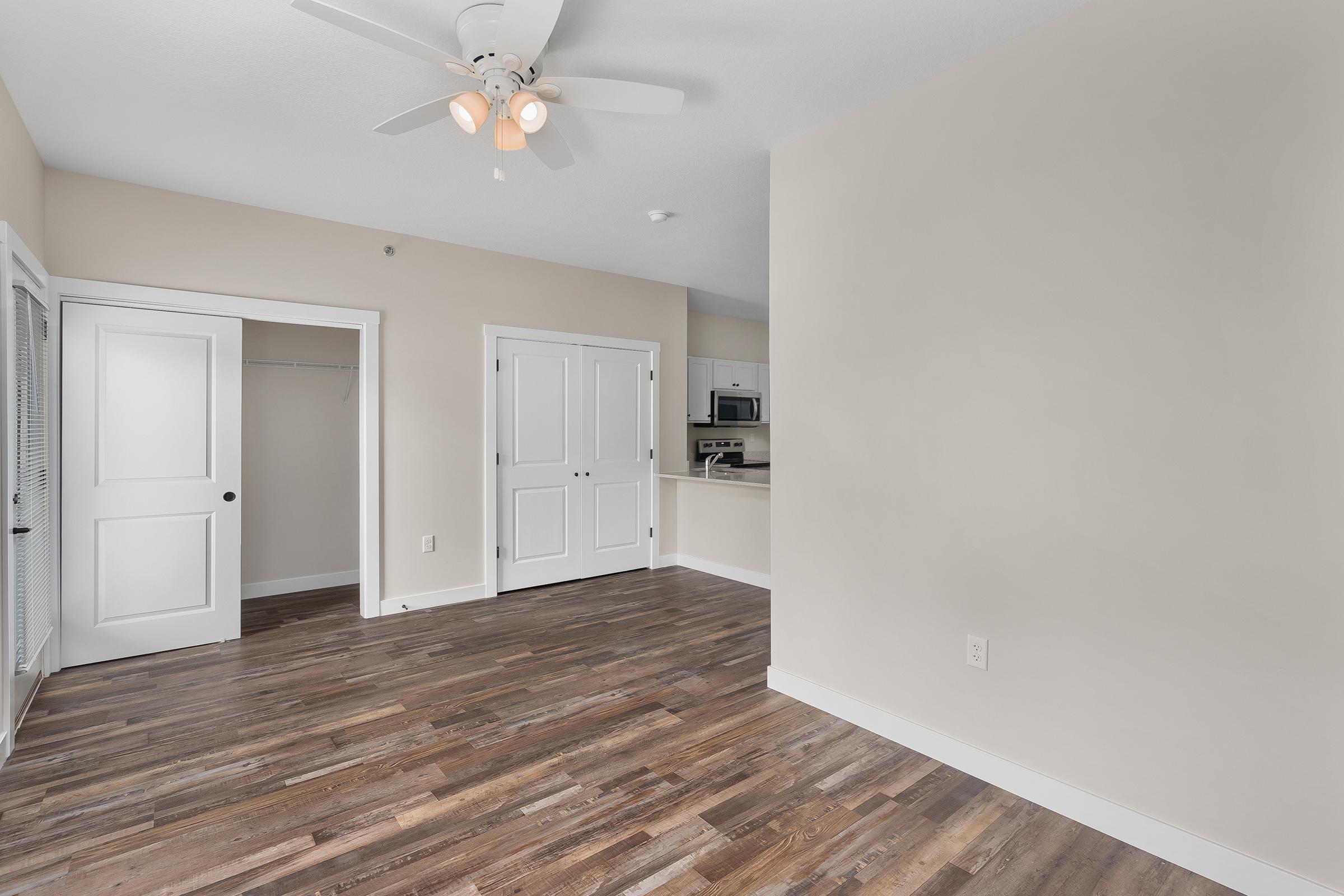 a room with a wooden floor