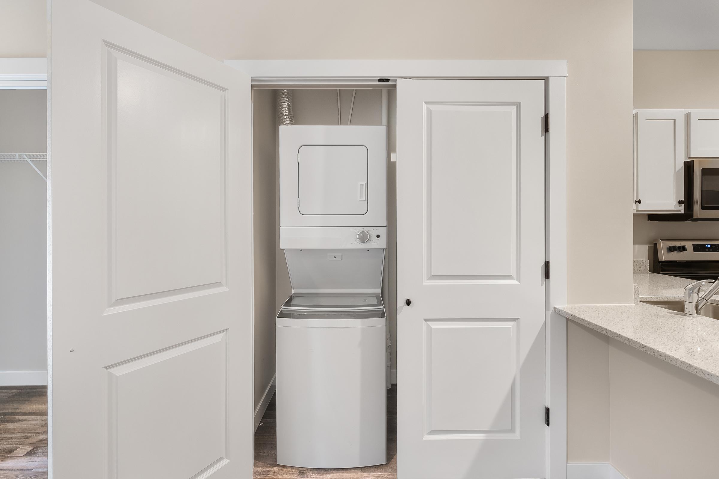 a refrigerator in a kitchen