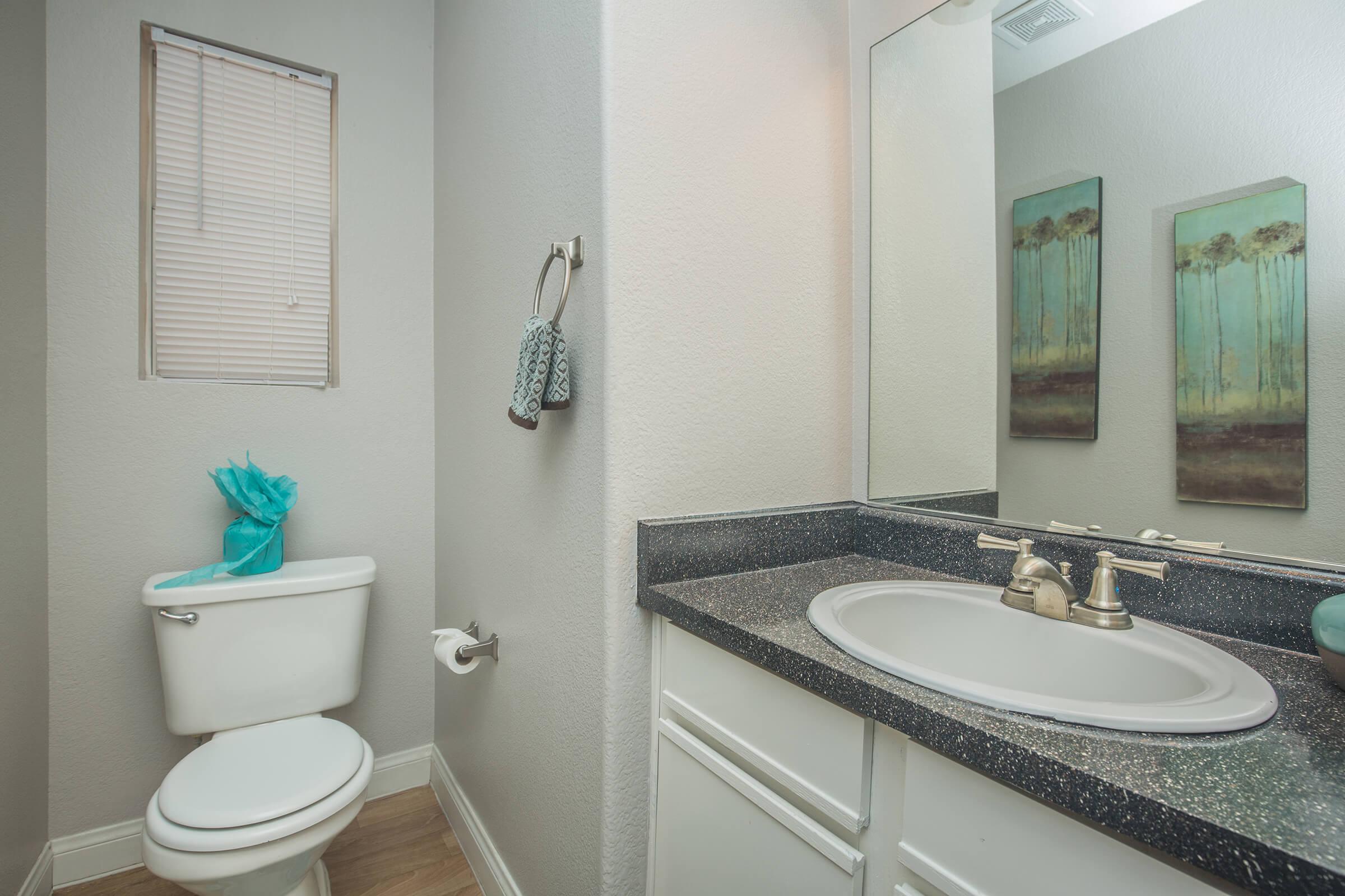 a white sink sitting under a mirror