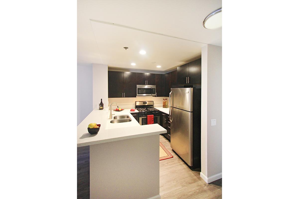 a white refrigerator in a kitchen