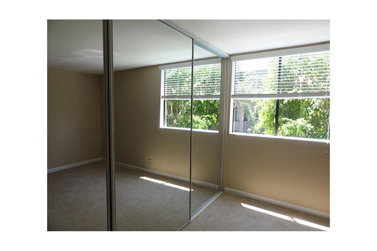 a glass door