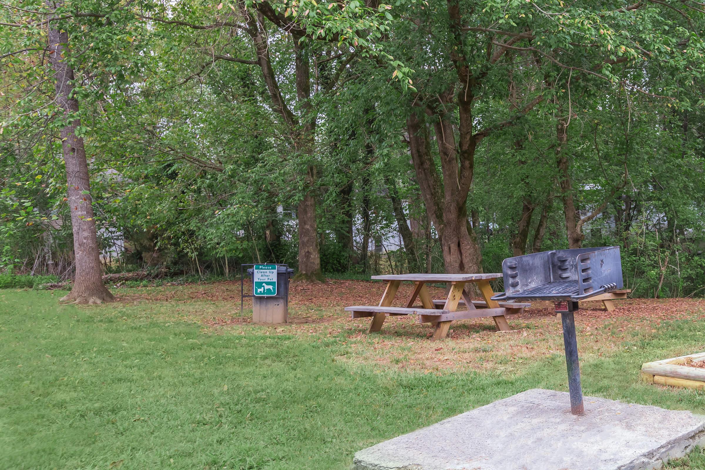 a bench in a park