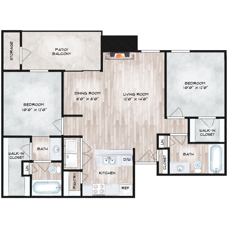 Floor plan image of B2
