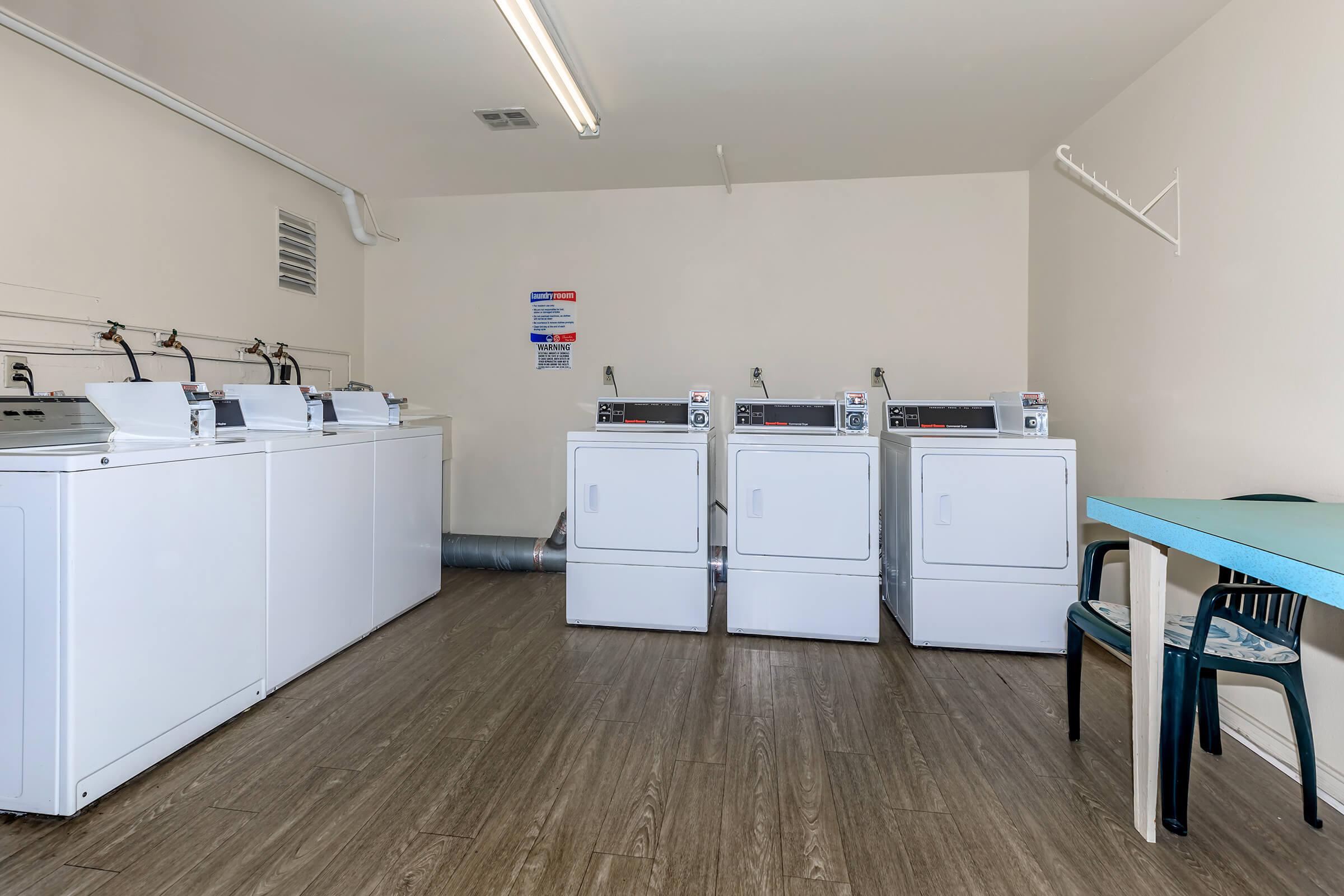 Washer and dryers in the community laundry room