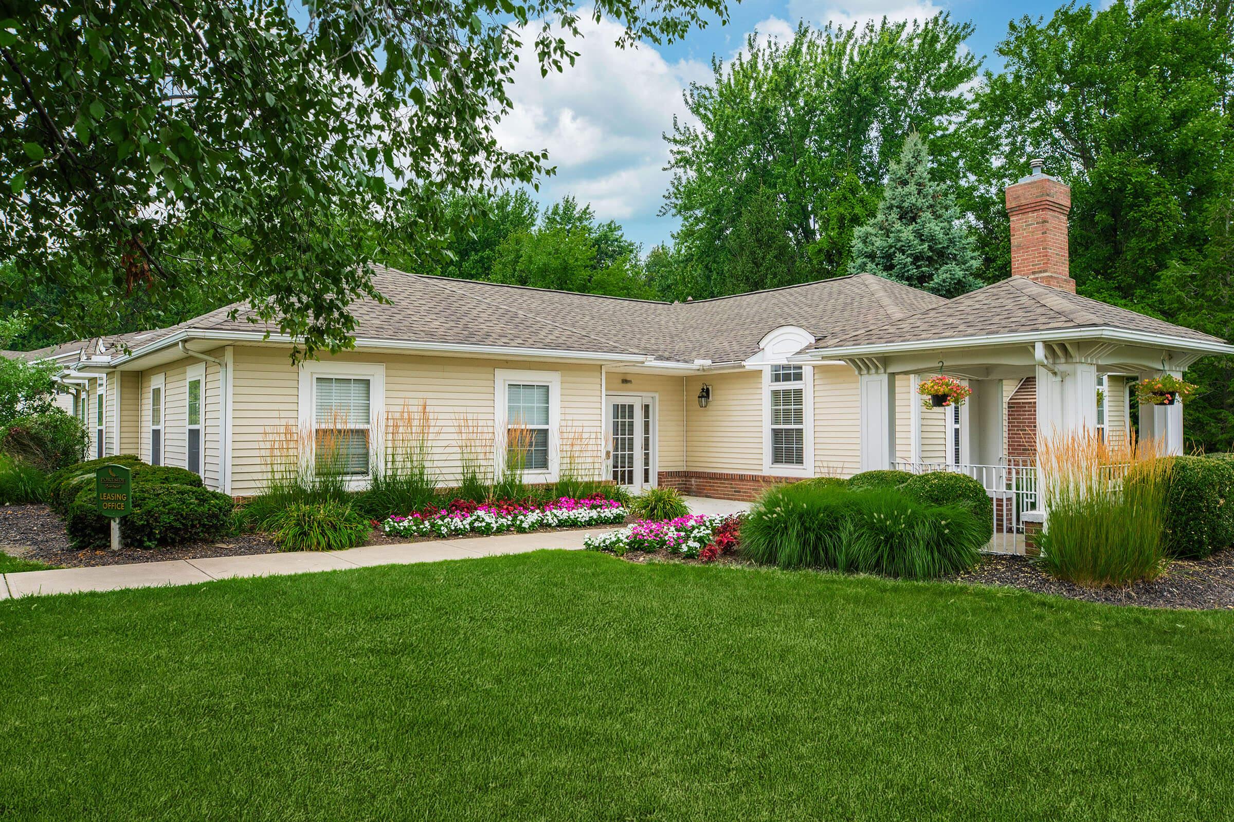 a large lawn in front of a house