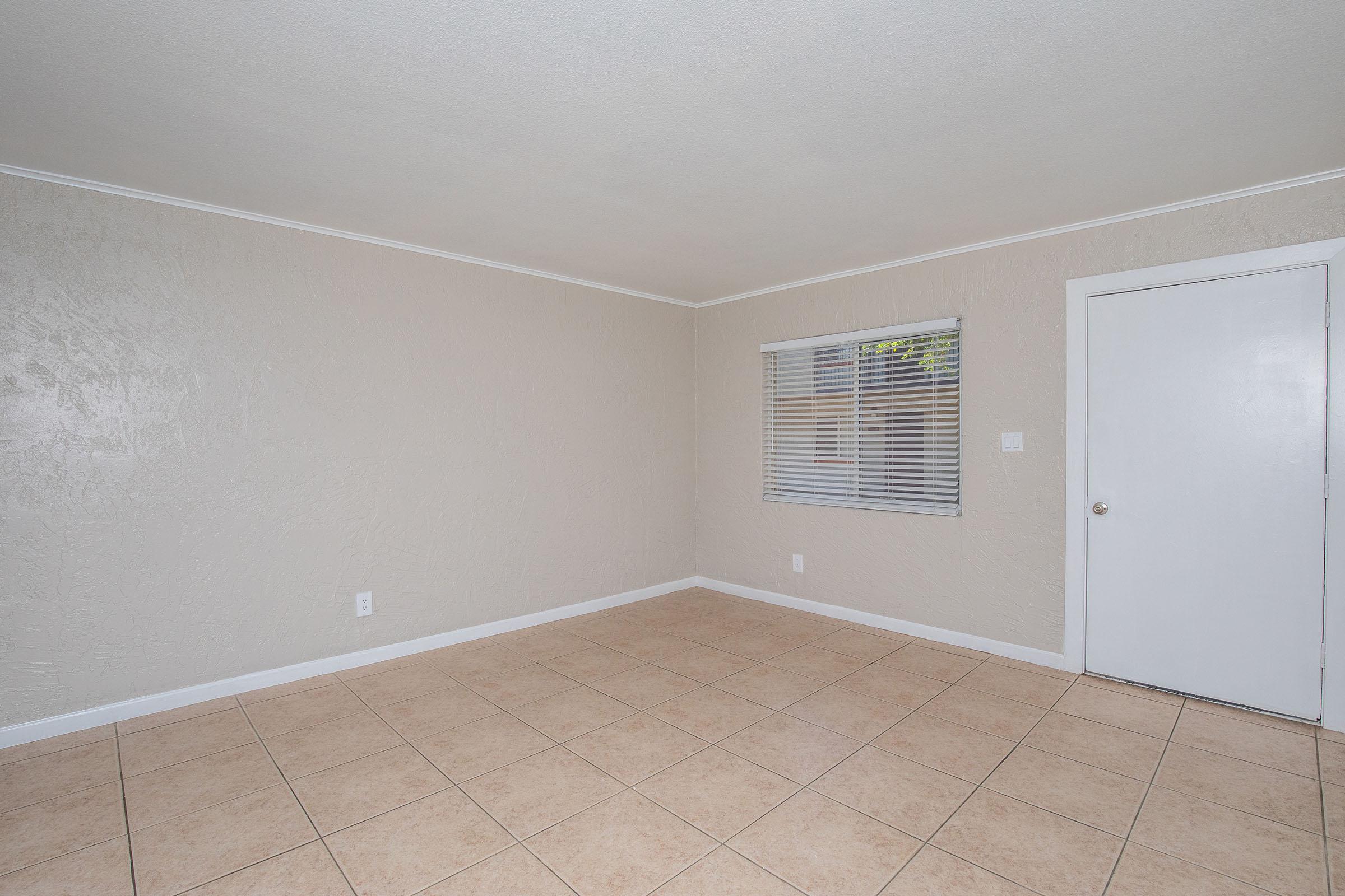 a room with a tiled floor