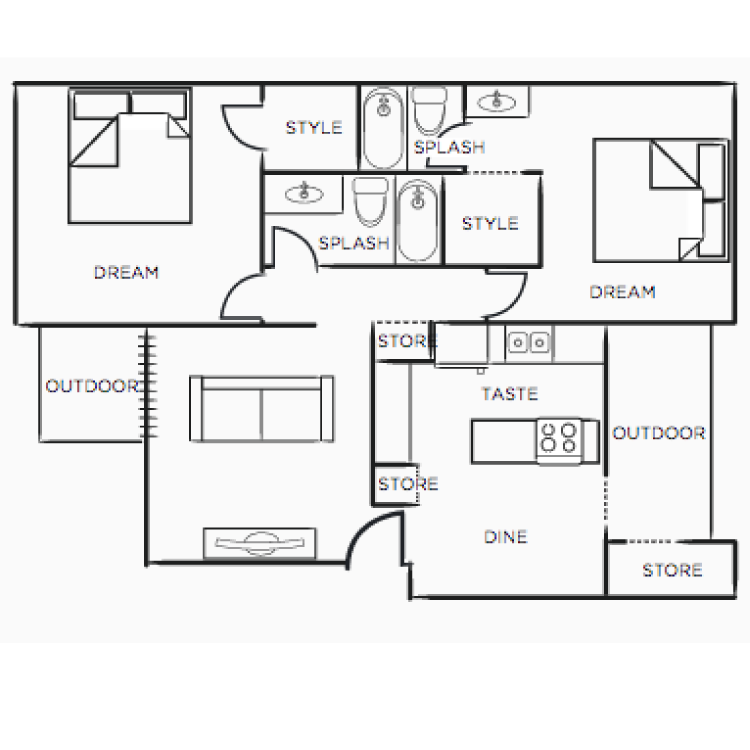 Floor plan image of B4