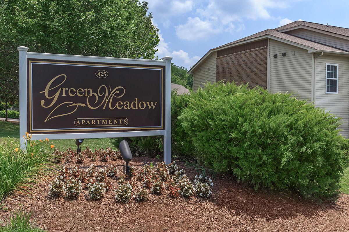 Green Meadow monument sign