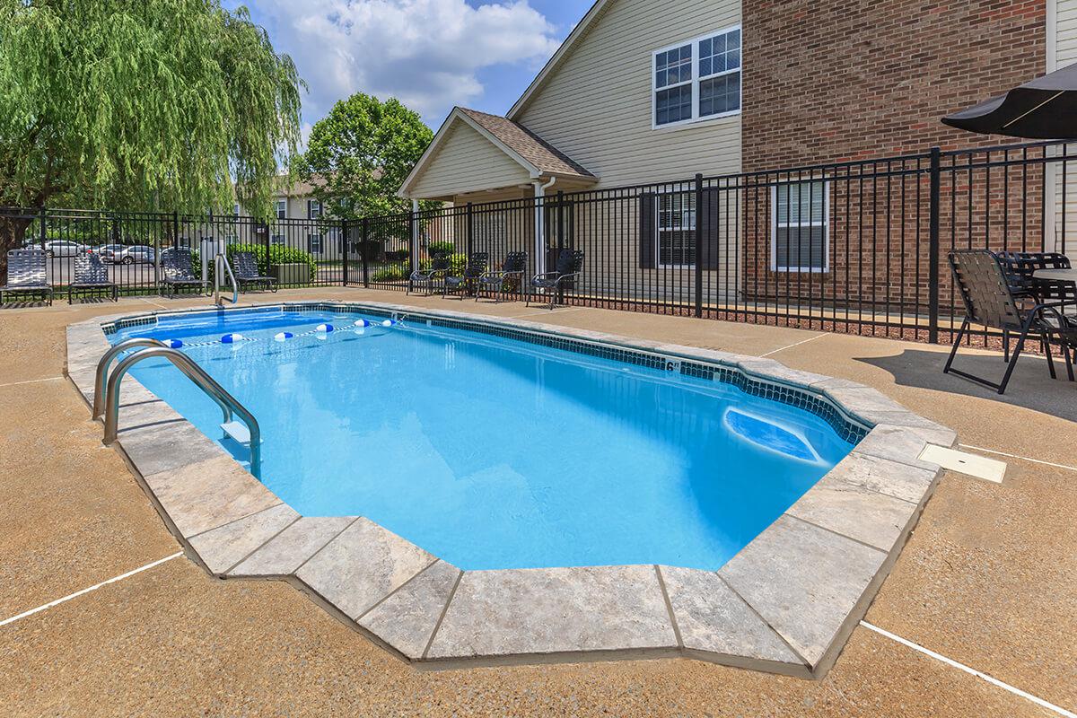 the swimming pool at Green Meadow apartments