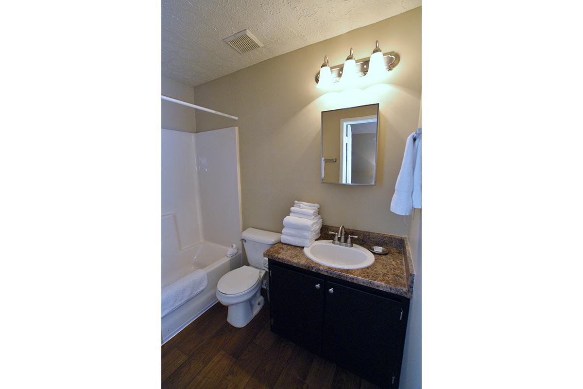 the bathroom at Green Meadow apartments