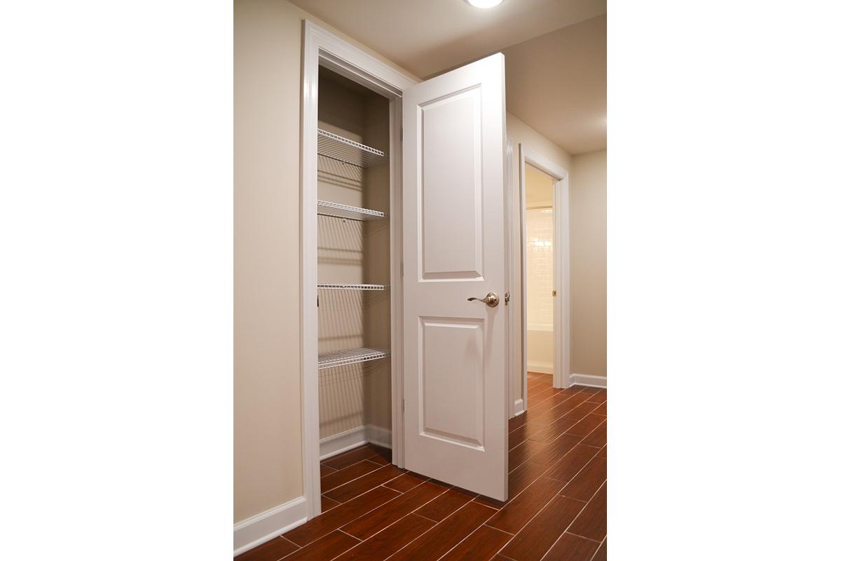 a large white door