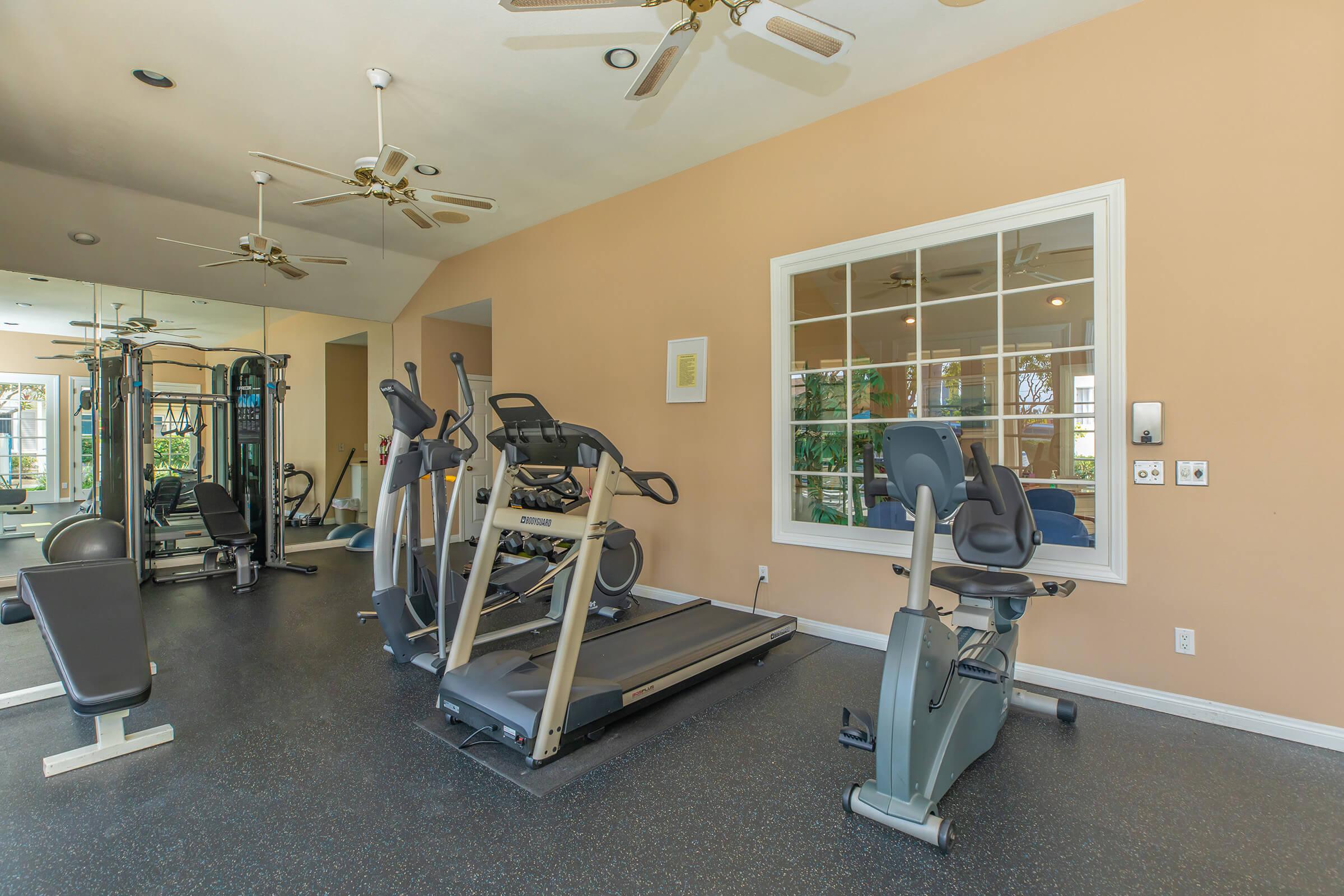 Work-out equipment in the community gym