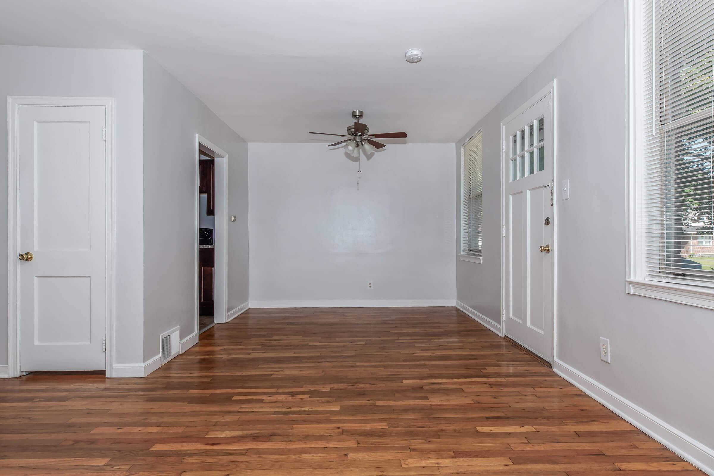 a room with a wooden floor