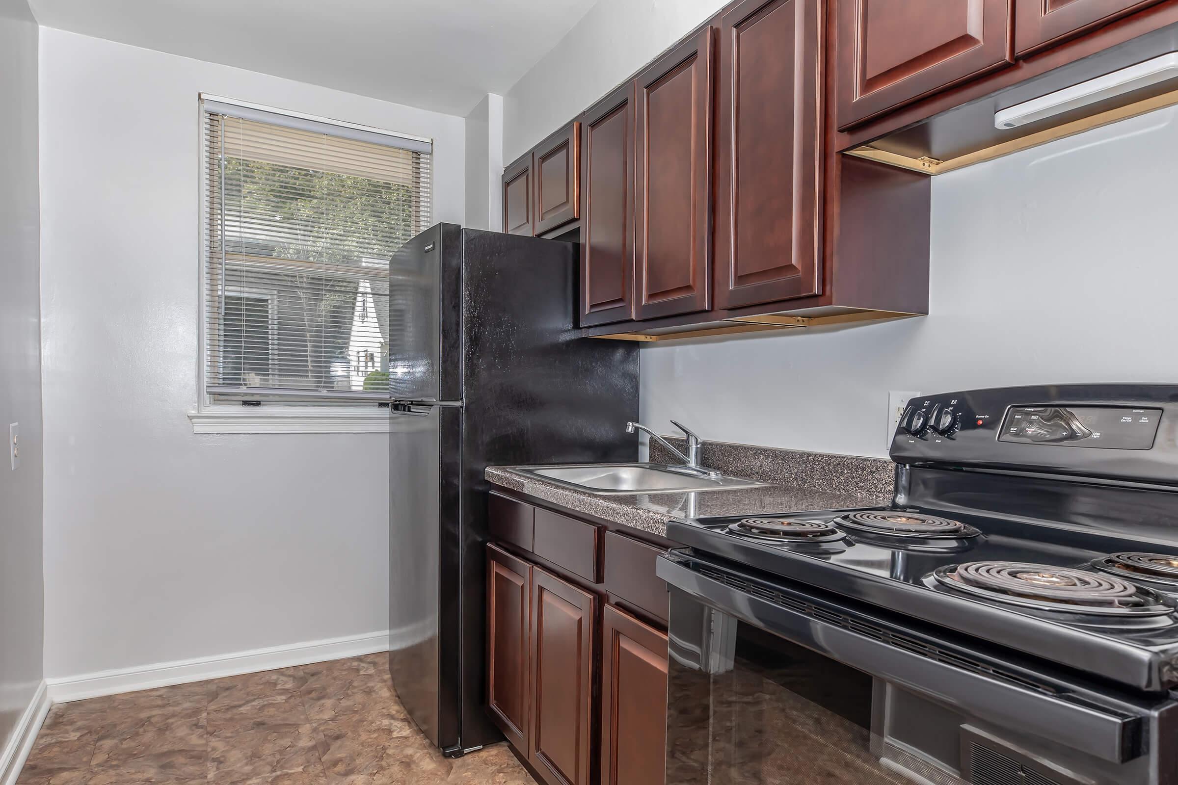 a kitchen with stainless steel appliances