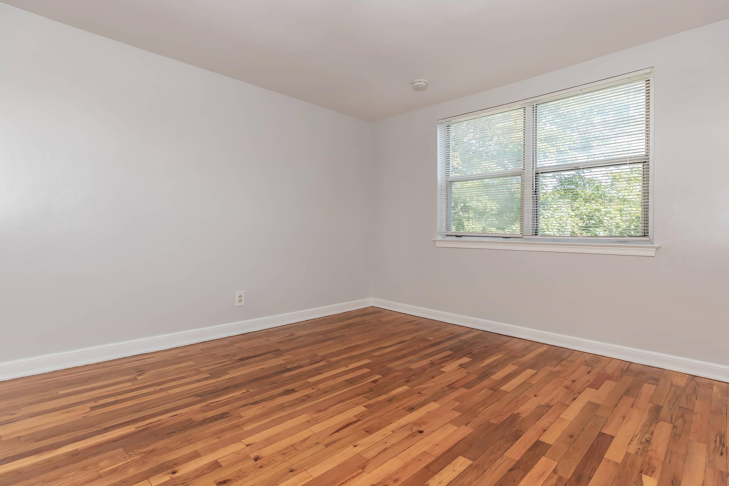 a room with a wood floor