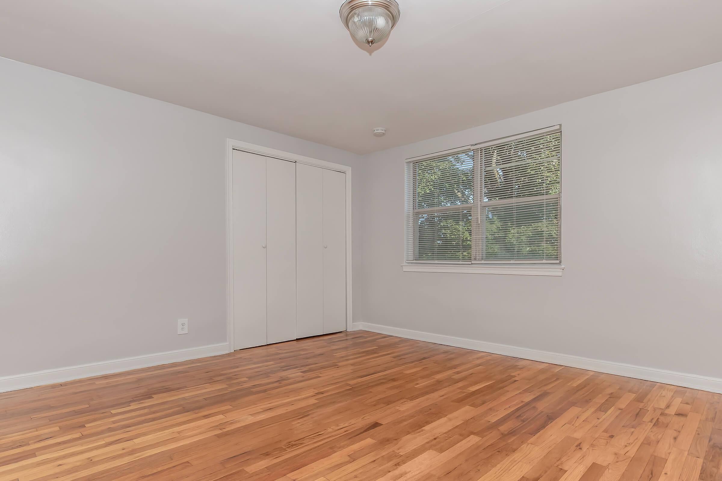 a room with a wood floor