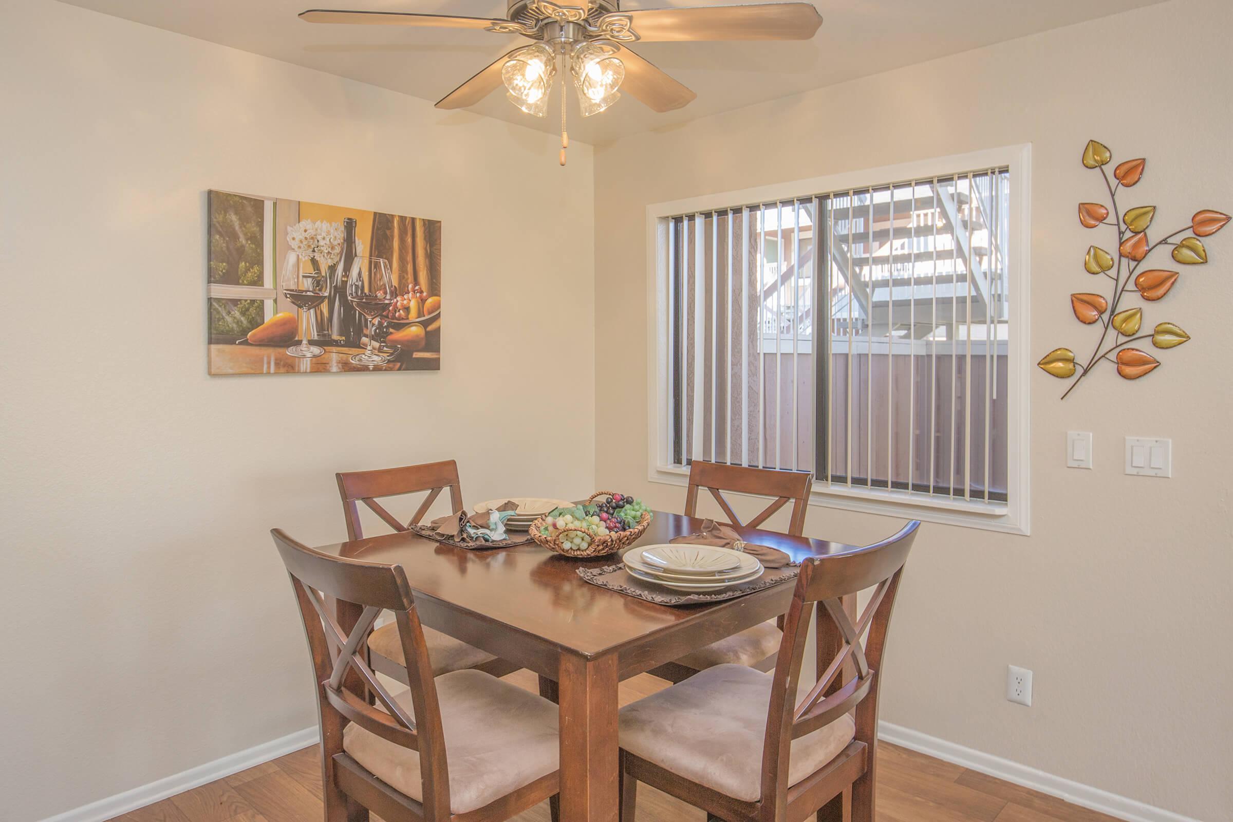 a dining room table