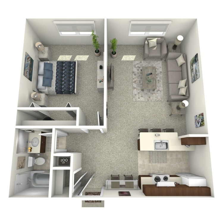 Floor plan image of One Bedroom