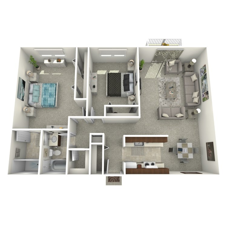 Floor plan image of Two Bedroom B2