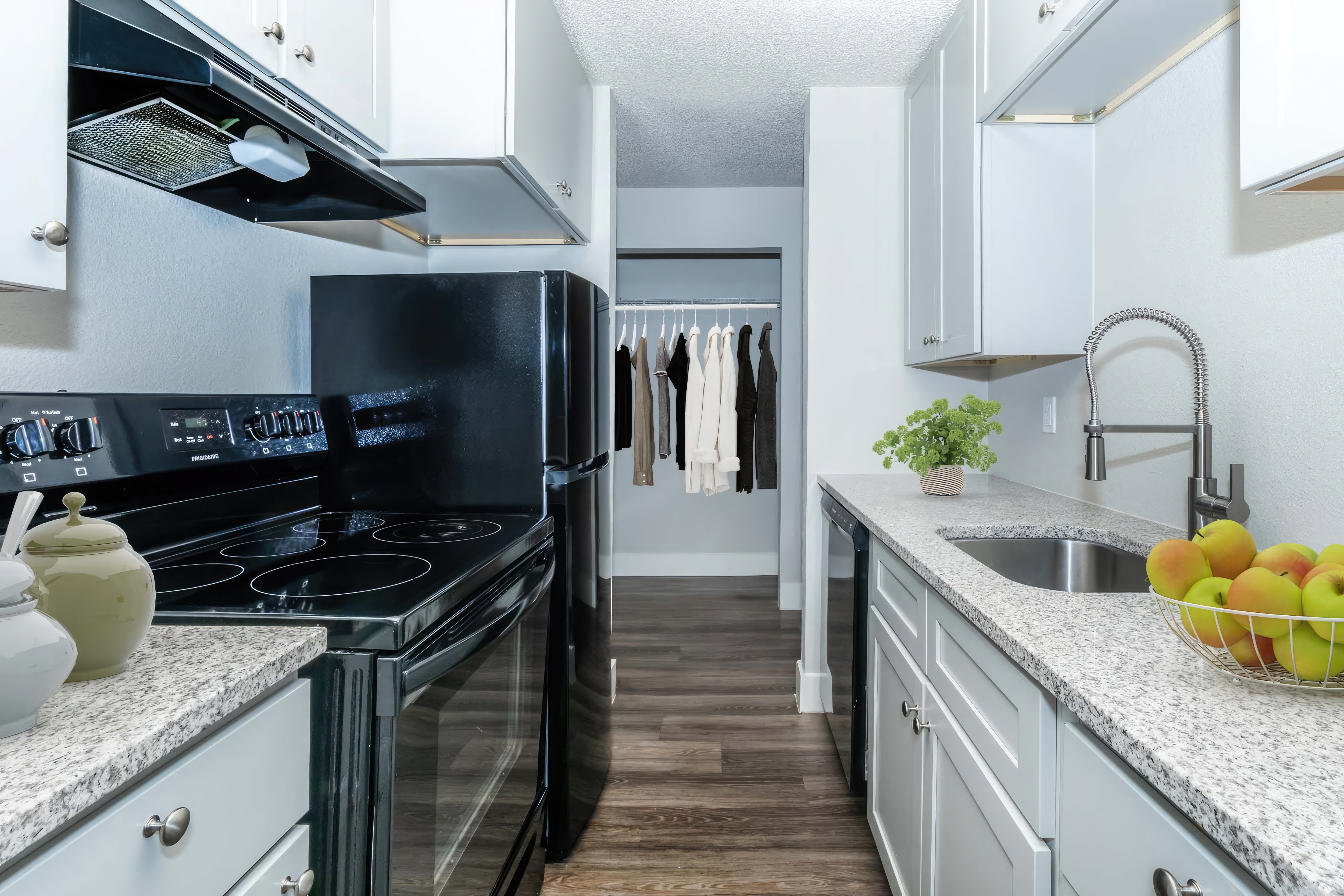 a modern kitchen with stainless steel appliances