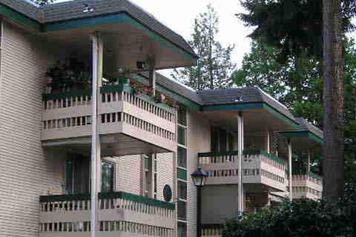 a house with trees in the background