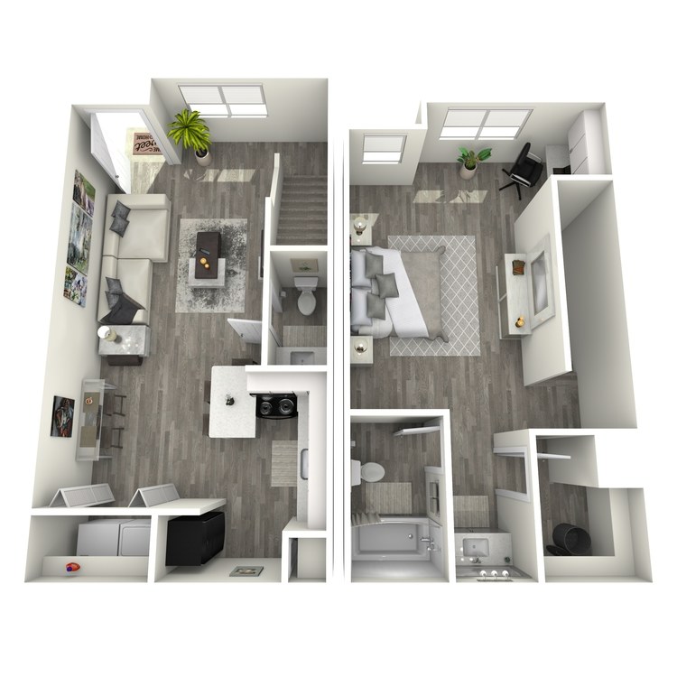 Floor plan image of The Lone Star Townhome w/Office
