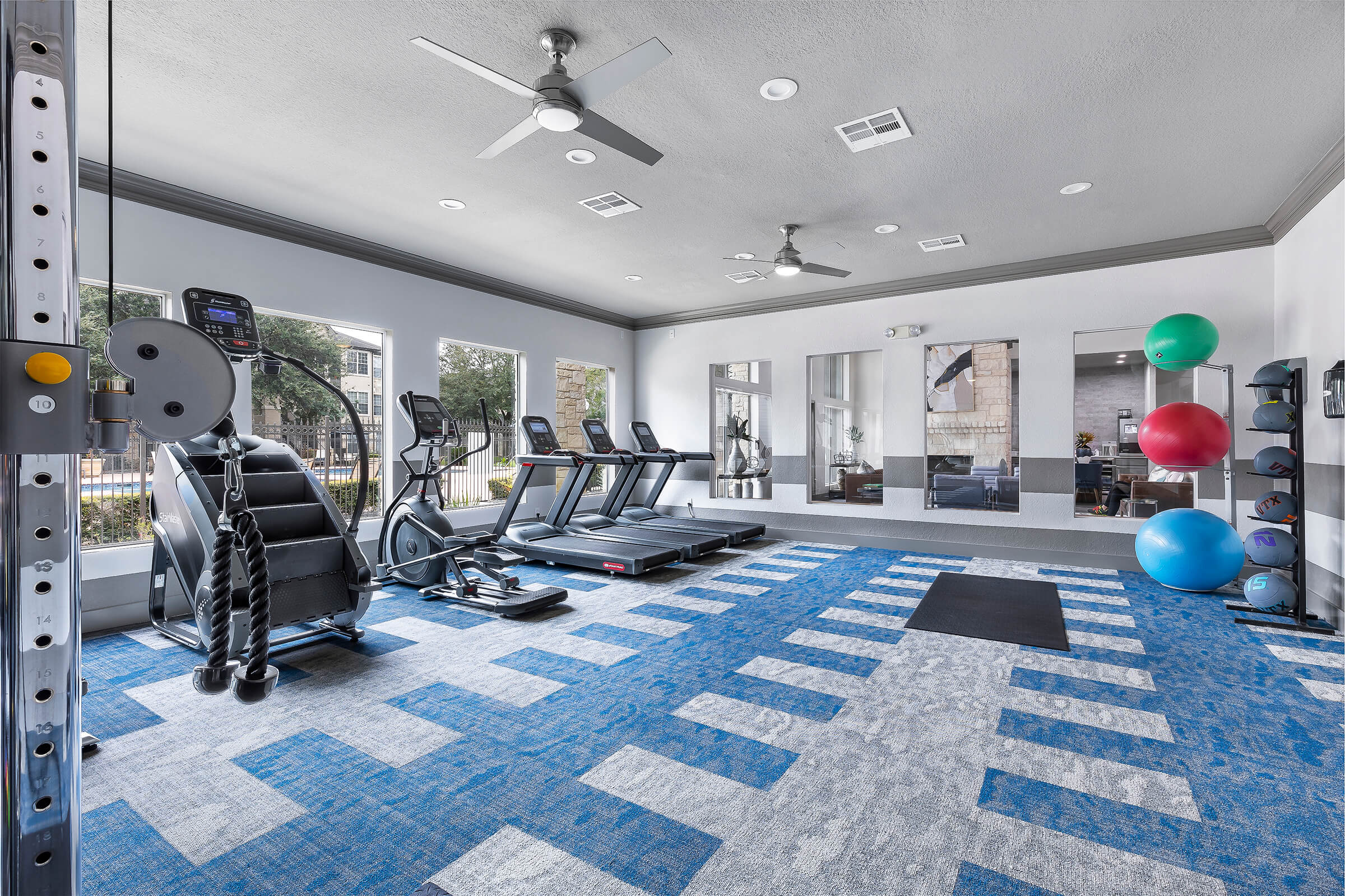 work-out equipment in the community gym