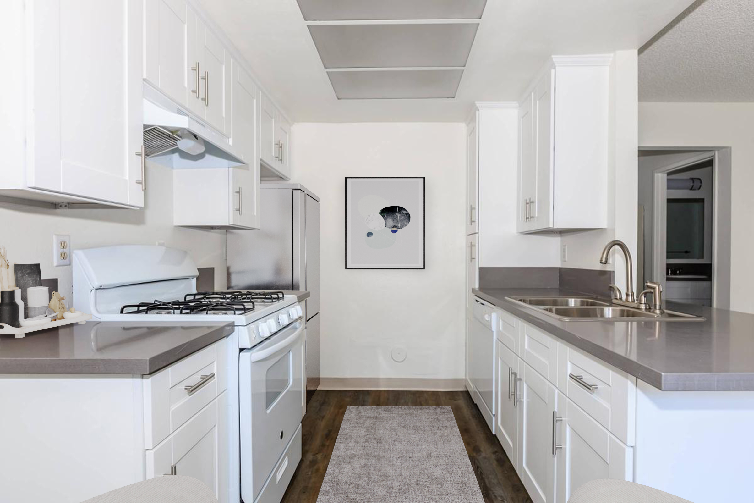 * Photos have been virtually staged for illustrative purposes. The furnishings, décor, and certain visual elements shown may not be present in the actual apartment.