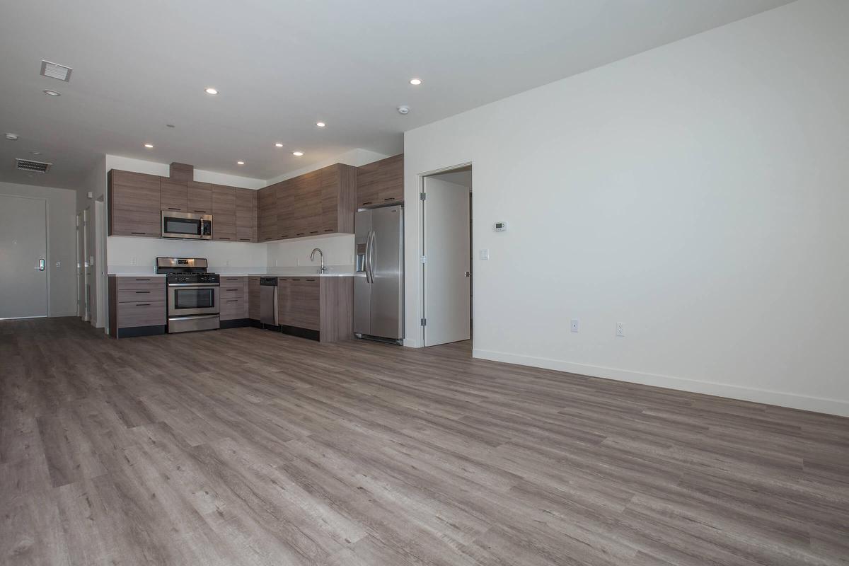a room with a wood floor