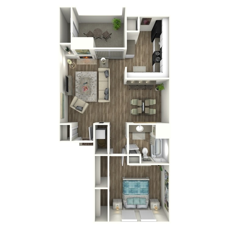 Floor plan image of A3 1 Bed 1 Bath