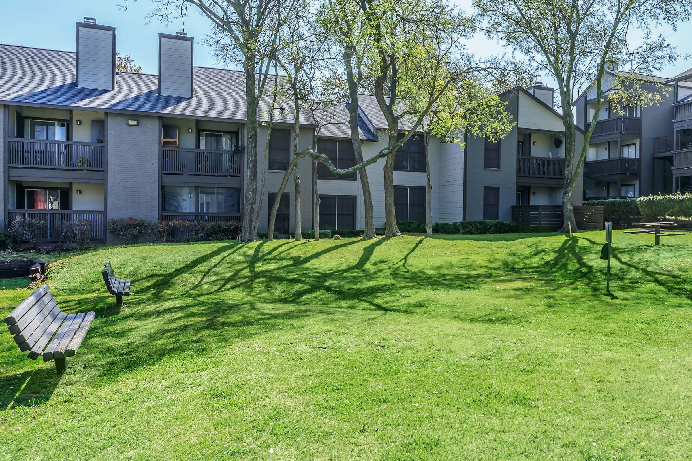 a large lawn in front of a house