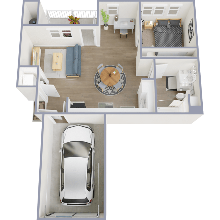 Verbena, a studio 1 bathroom floor plan.