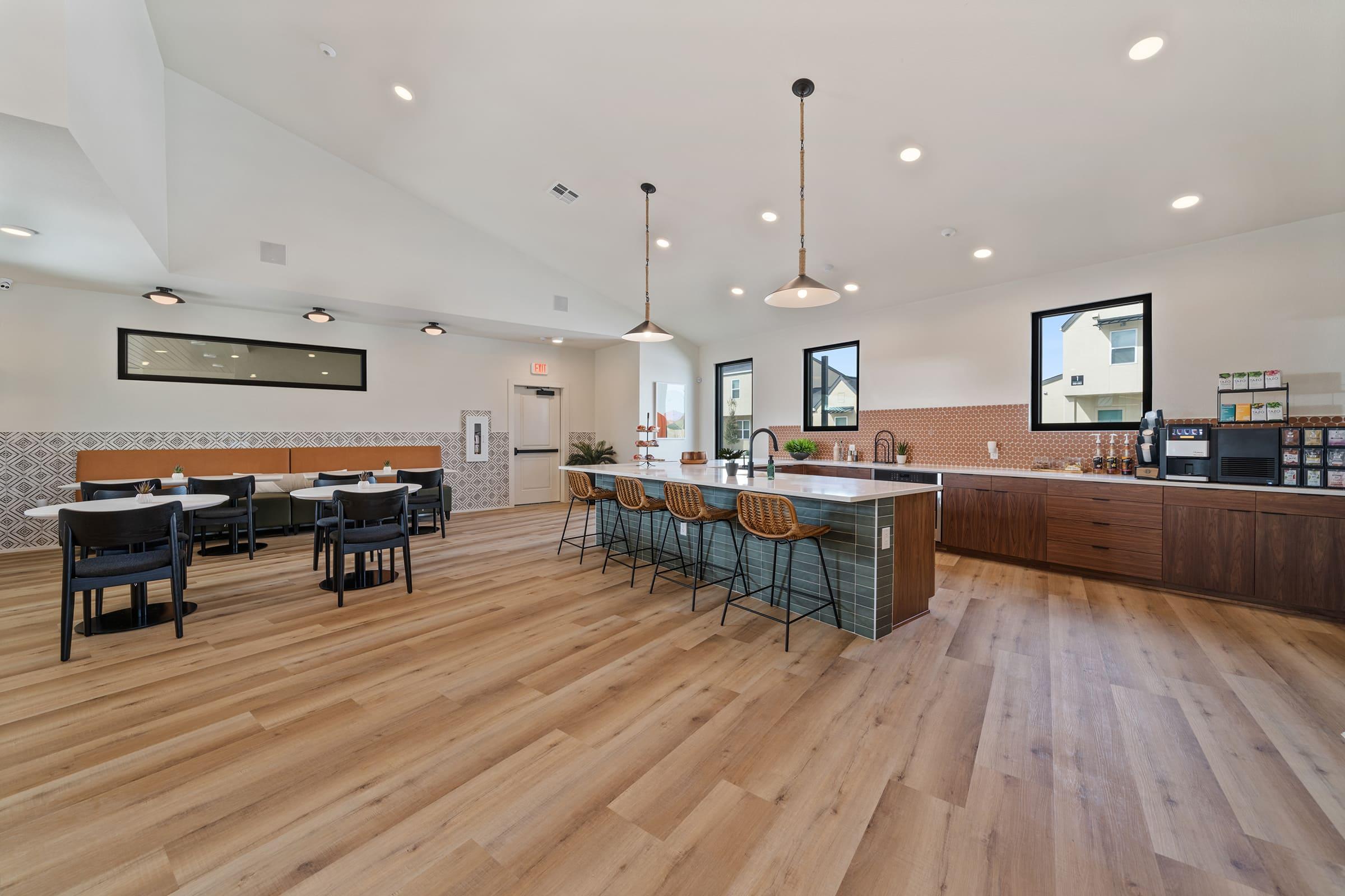 a room with a wooden floor