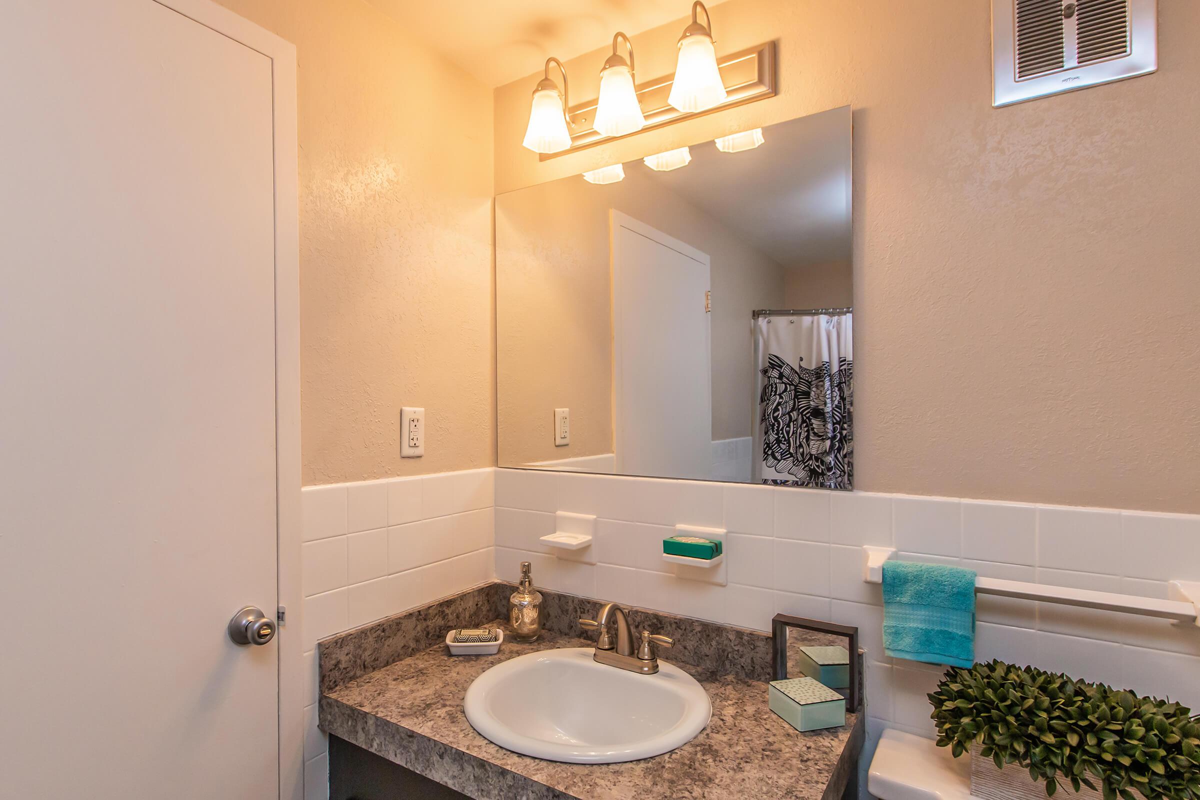 MODERN BATHROOM AT STUDIO APARTMENT HOMES IN KNOXVILLE, TN