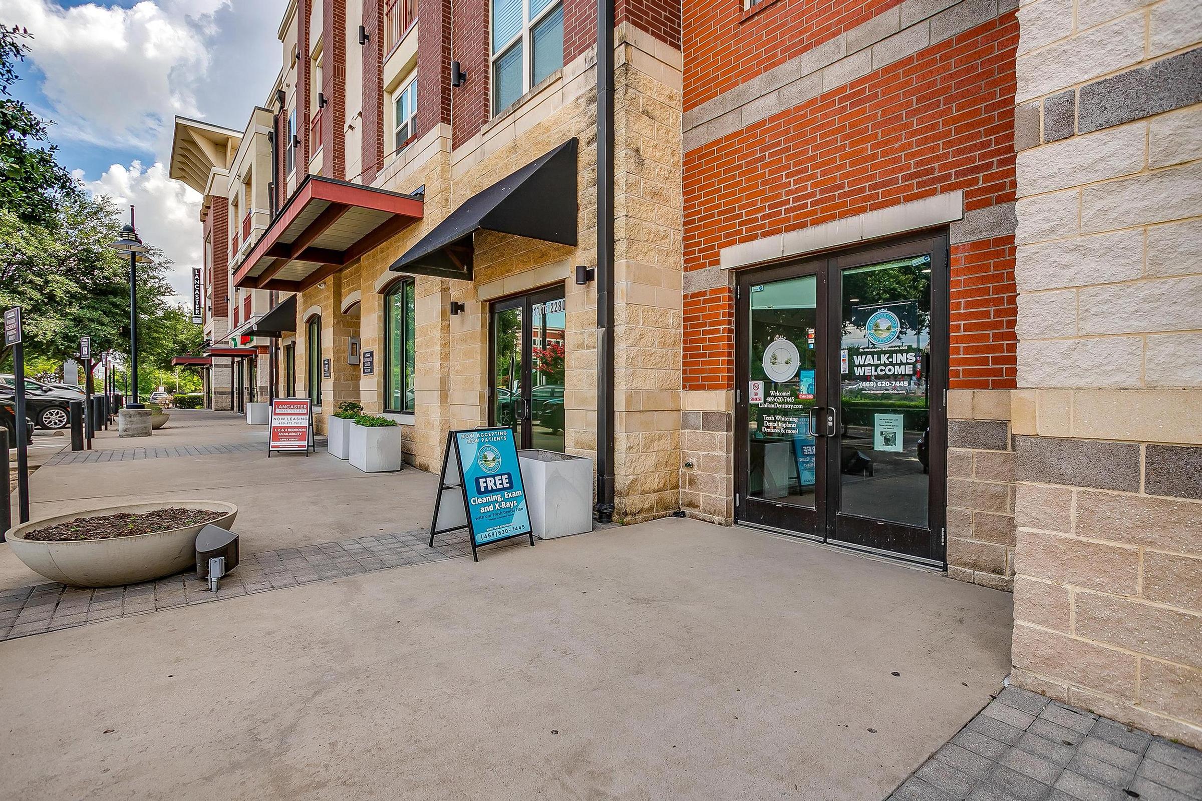 a store in a brick building