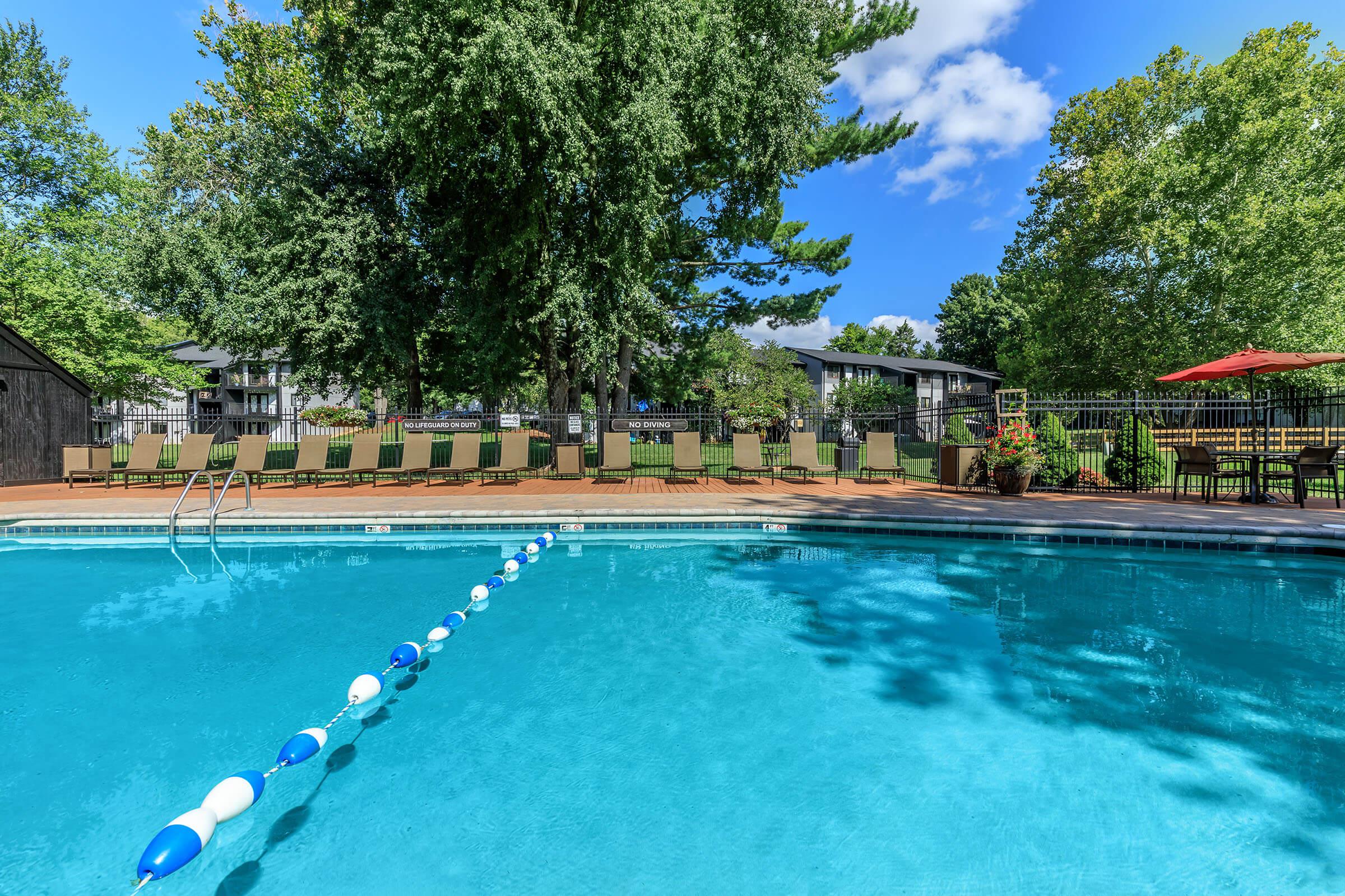 Water is so Blue in our Shimmering Swimming Pools at Brendon Park Apartments