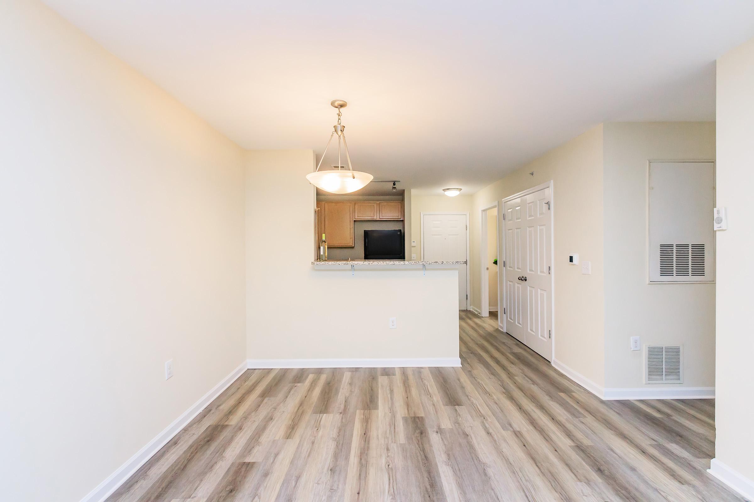 a room with a wood floor