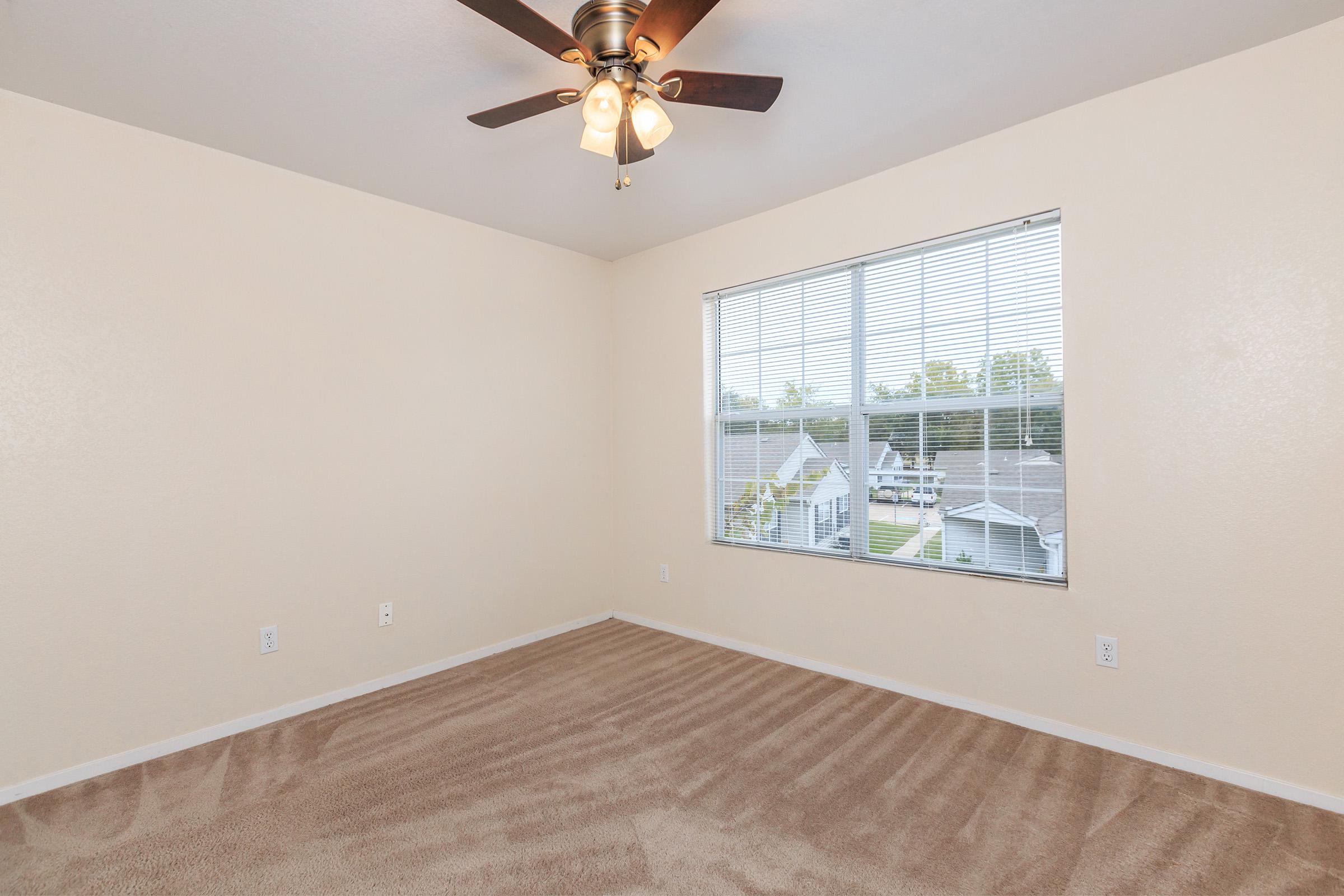 a room with a large window