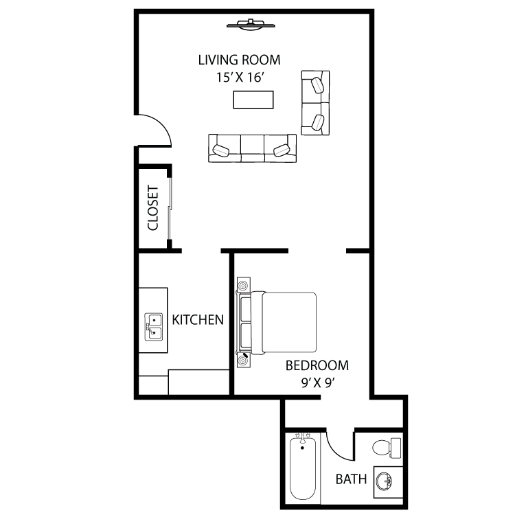 Floor plan image of Studio A