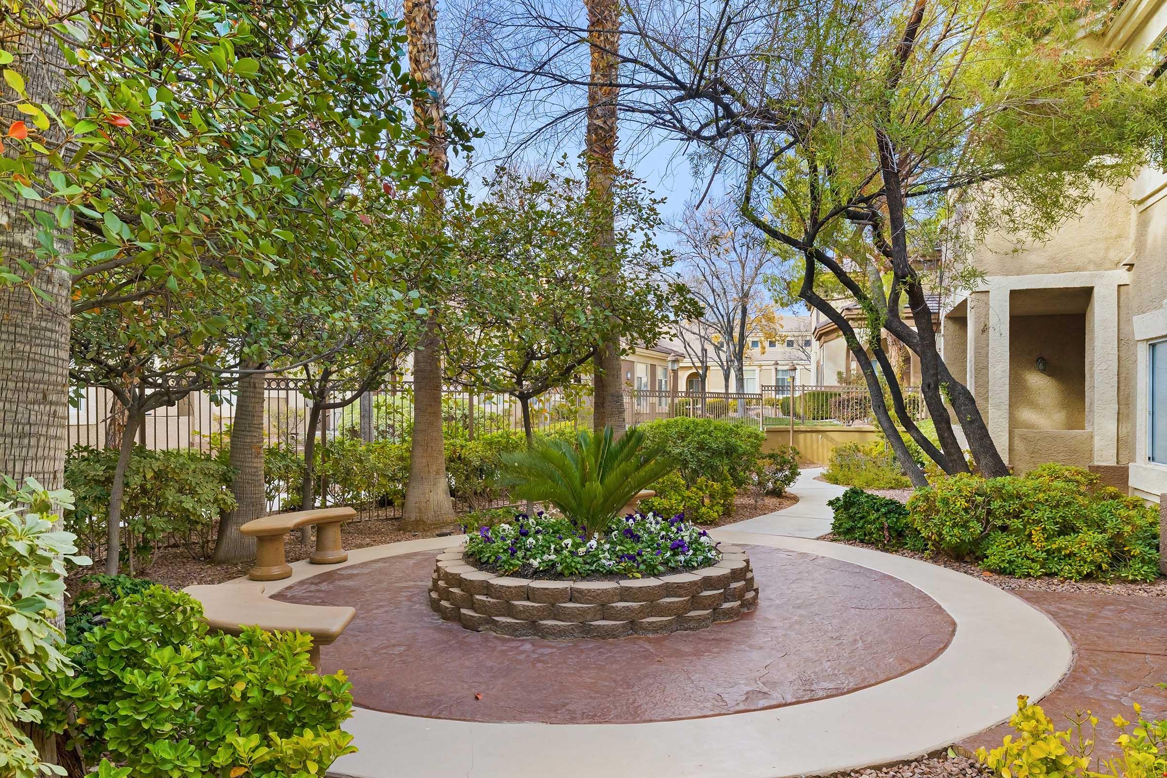 courtyard with landscaping