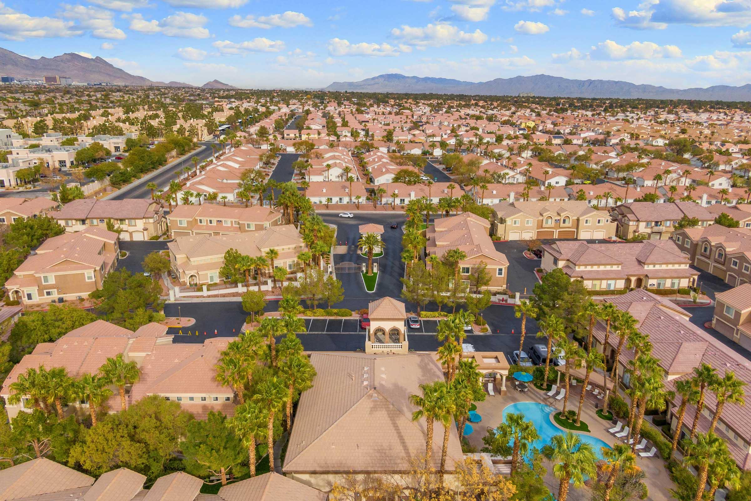 aerial view of community