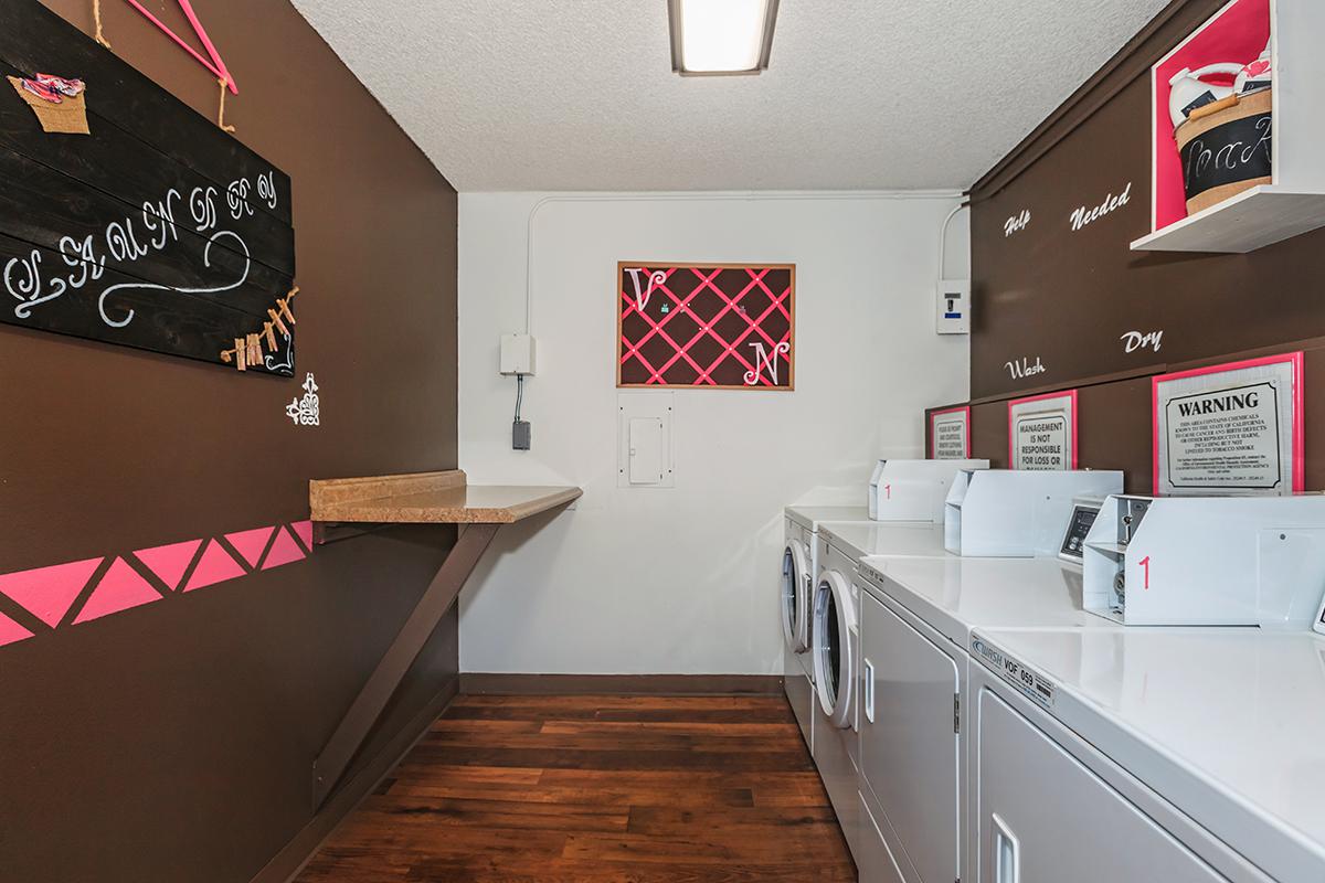 a kitchen with a table in a room