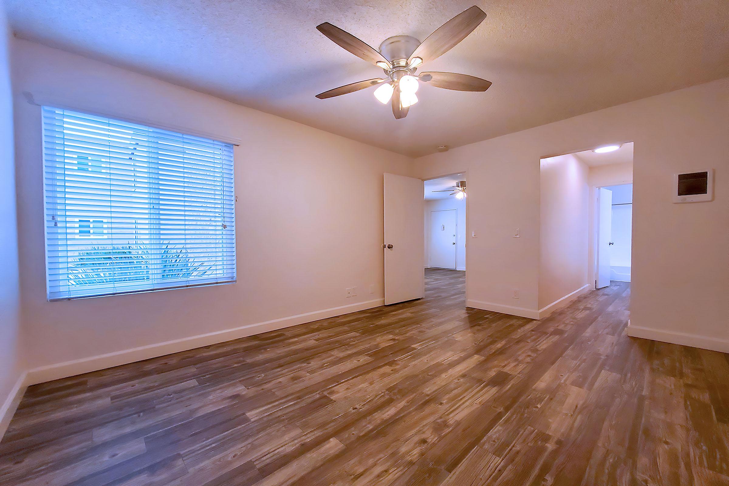 a room with a wood floor